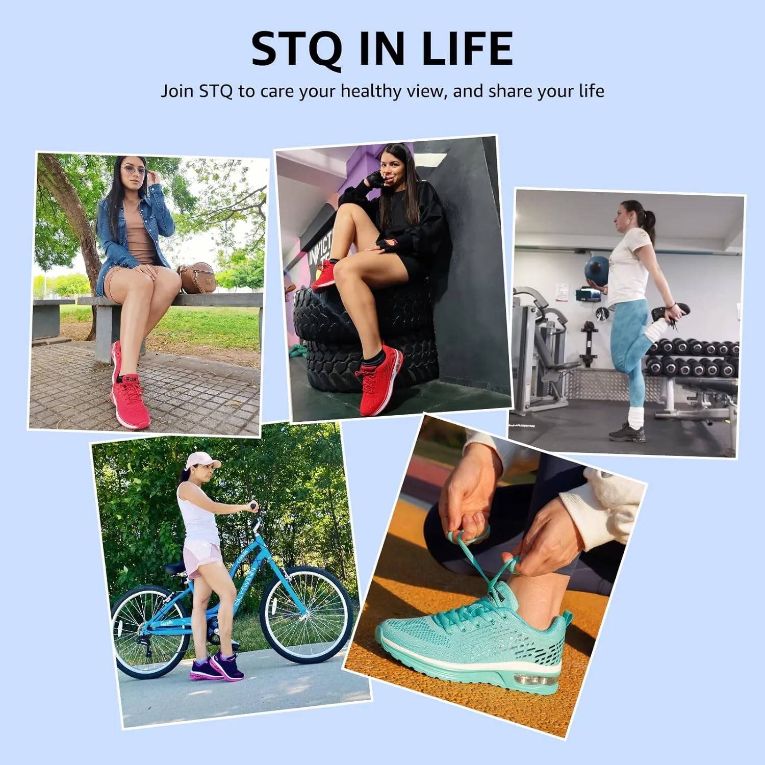 STQ Womens Air Running Shoes Non Slip Athletic Tennis Walking Workout Sneakers