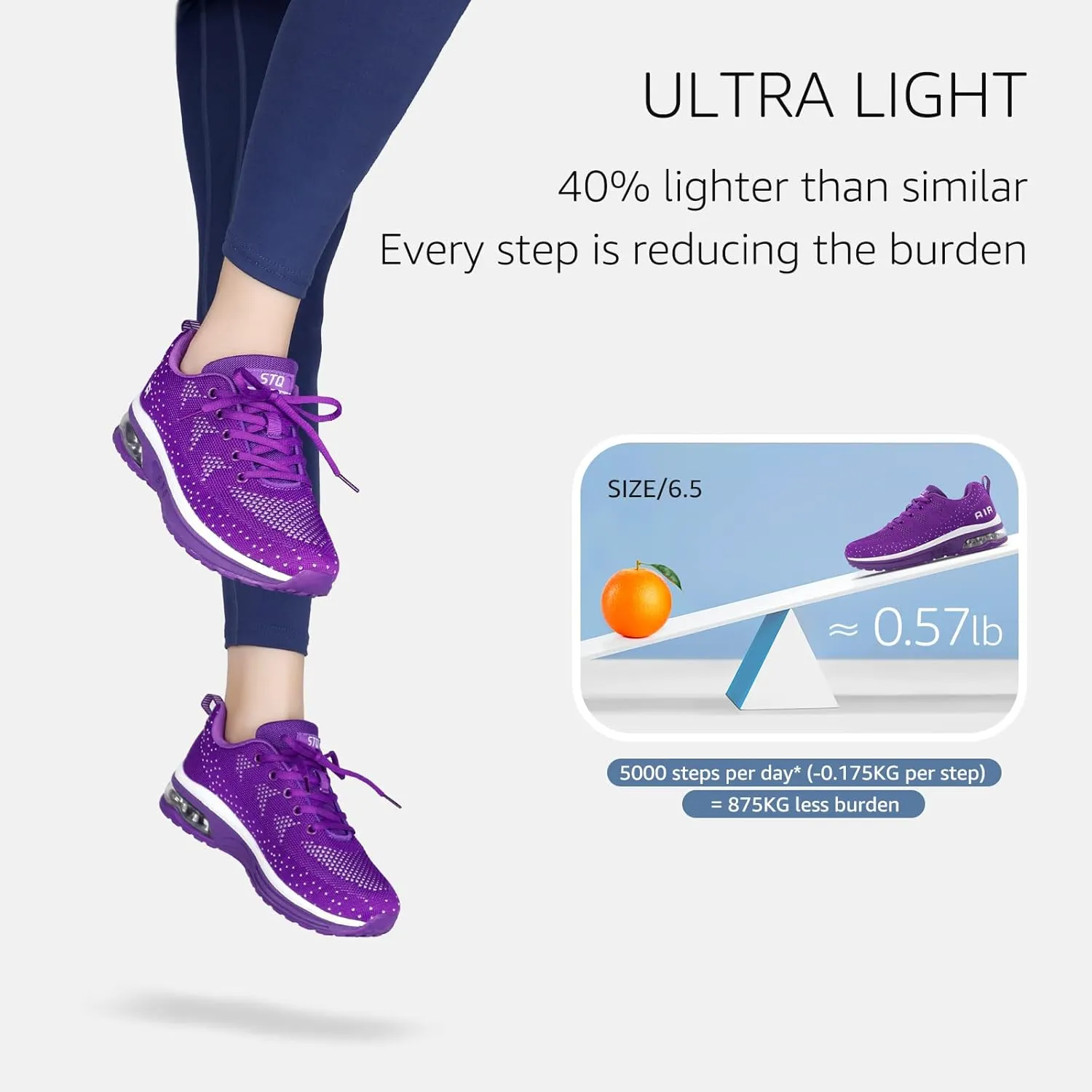 STQ Women's Running Shoes Lightweight Non Slip Walking Tennis Shoes Athletic Workout Gym Cross Training Sneakers