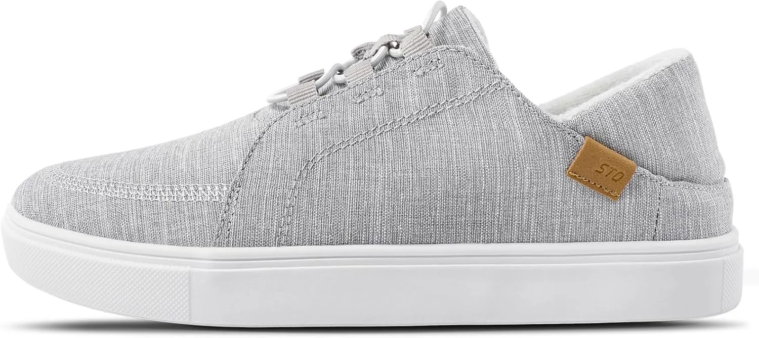 STQ Womens Slip On Casual Shoes for Women | Lightweight Canvas Sneakers | Memory Foam Loafers Shoes