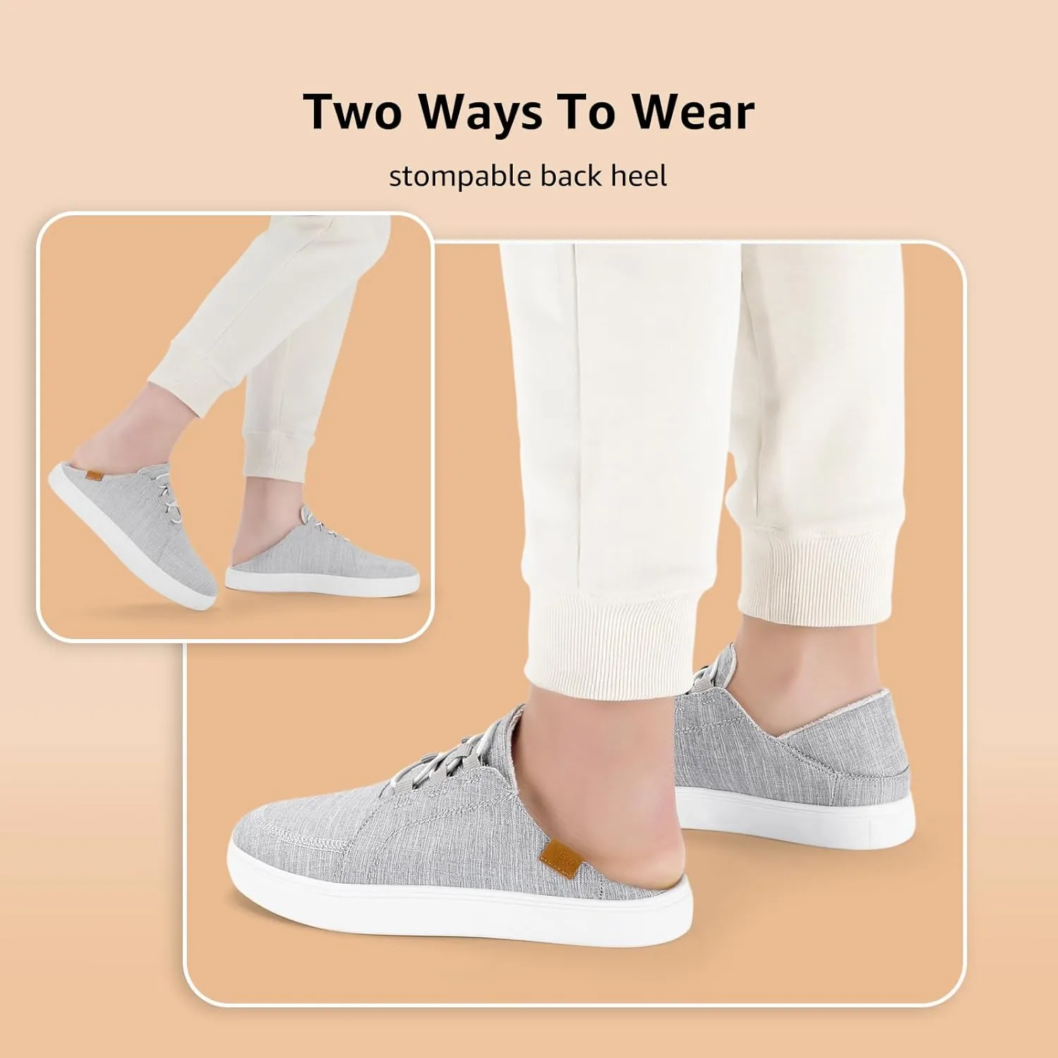 STQ Womens Slip On Casual Shoes for Women | Lightweight Canvas Sneakers | Memory Foam Loafers Shoes
