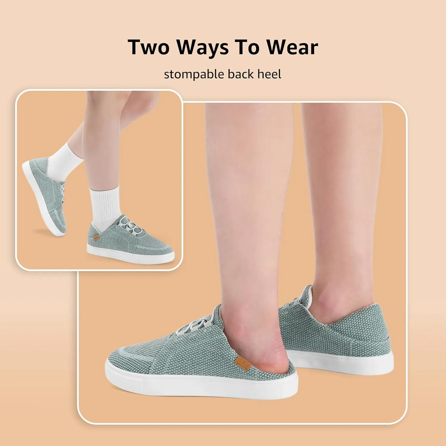 STQ Womens Slip On Casual Shoes for Women | Lightweight Canvas Sneakers | Memory Foam Loafers Shoes