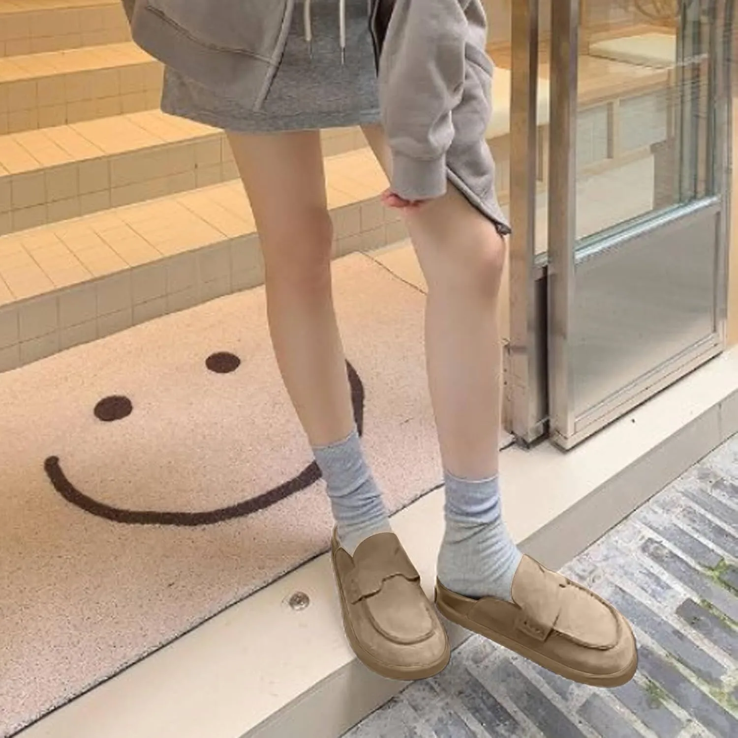 Suede Womens Clogs Comfortable Arch Support Mules & Clogs for Women Non-Slip Platform Slip On Shoes