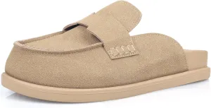 Suede Womens Clogs Comfortable Arch Support Mules & Clogs for Women Non-Slip Platform Slip On Shoes
