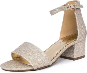 Sugar Women's Block Heel Sandals – Open Toe, Ankle Strap, Comfortable Dress Shoes for Weddings & Casual Wear