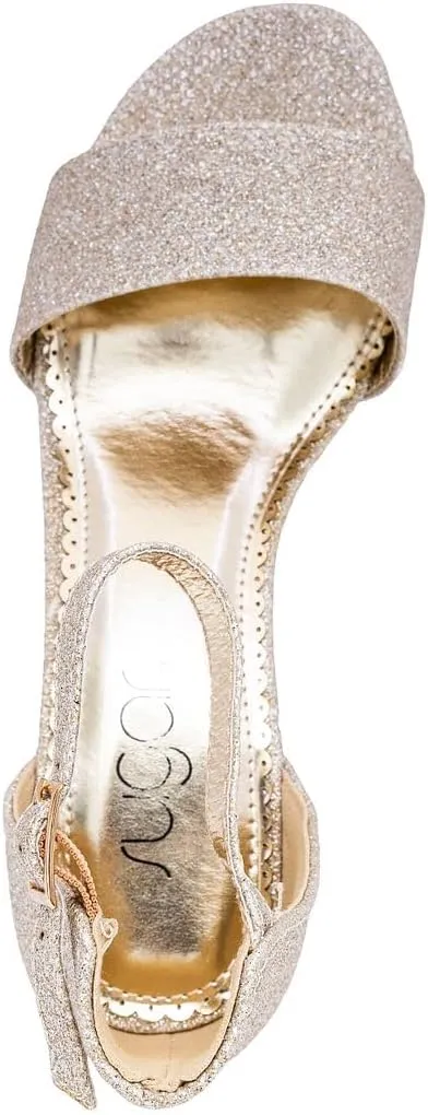 Sugar Women's Block Heel Sandals – Open Toe, Ankle Strap, Comfortable Dress Shoes for Weddings & Casual Wear