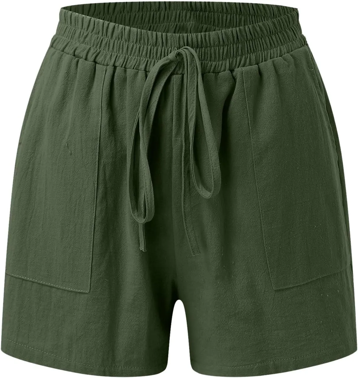 Summer Linen Set for Women Short Sleeve Button down Shirt and Shorts Tracksuit Lounge Set Matching Sets Women Clothing