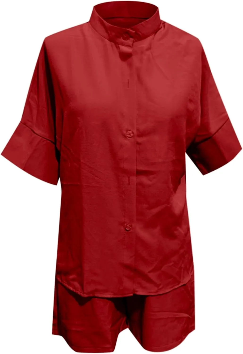 Summer Linen Set for Women Short Sleeve Button down Shirt Shorts Tracksuit Lounge Set Going out Outfits Y2k Clothes