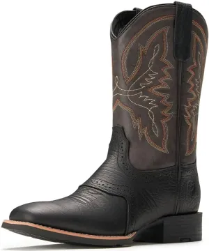 SUREWAY Cowboy Boots For Men - Mens Square Toe Western Boot,Oil/Slip Resistant,Durable Fashionable Classic Pull on 10 Inch Wellington Boots - Soft Toe Work Boots