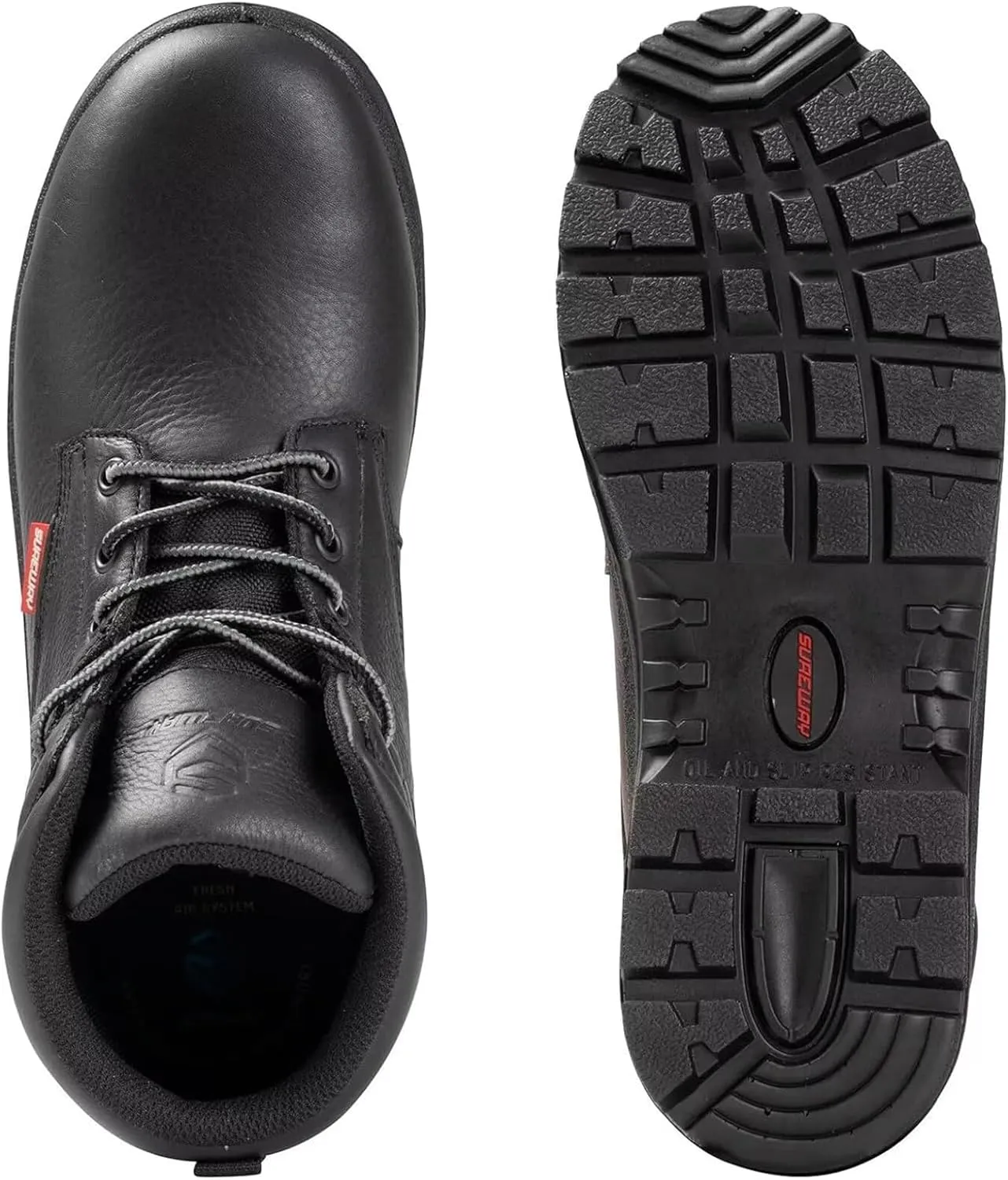 SUREWAY Mens Waterproof Soft/Steel Toe Work Boots/Shoes for Men,Full-Grain Leather,Oil/Slip Resistant,Lightweight,Anti-Fatigue for Standing/Walking All Day Long