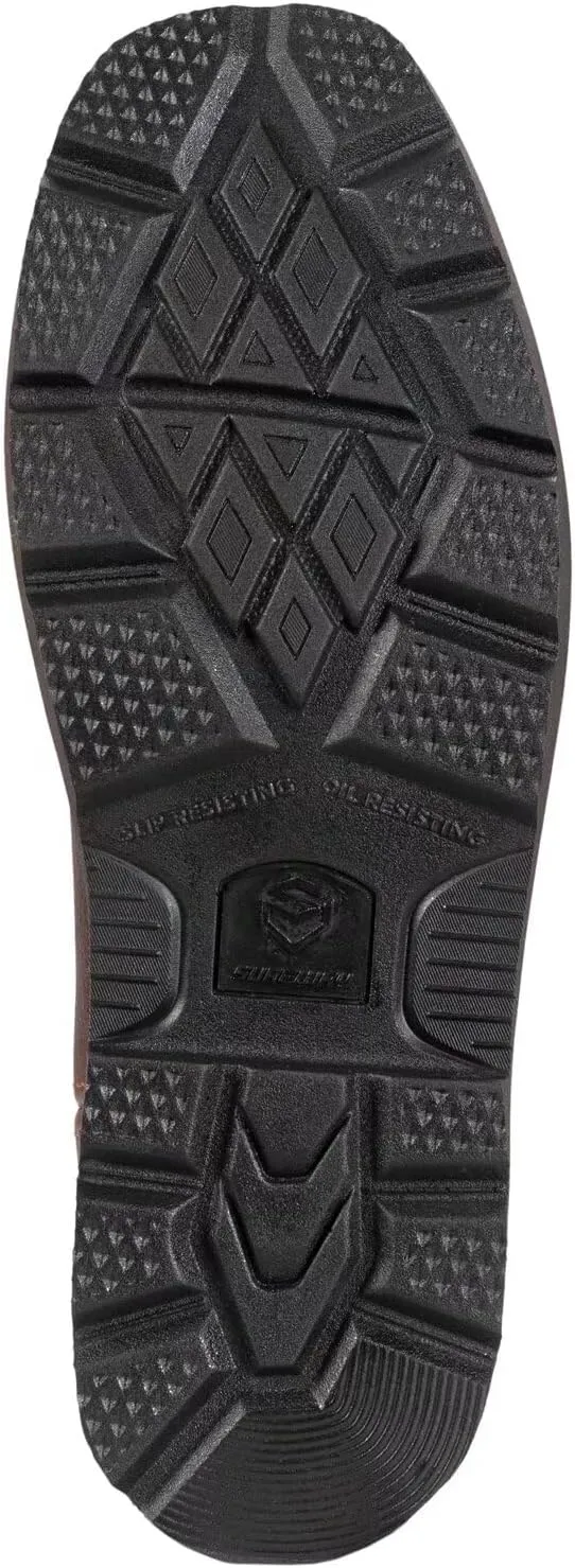SUREWAY Men's Western Cowboy Boots-Soft Toe,Waterproof Square Toe Work Boots for Men,Comfortable & Durable,Oil/Slip Resistant,Thicker Leather,Rubber Sole,Work Shoes With Embroidered