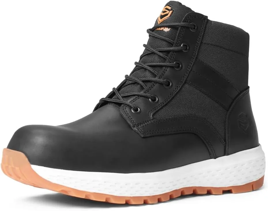 SUREWAY Men's Work Boot Soft Toe Ankle, Anti-Fatigue Lightweight work Boot/Shoes,Comfort Insole, Superior Oil/Slip Resistant,Men's Construction Industrial Safety Working Boots/Shoes
