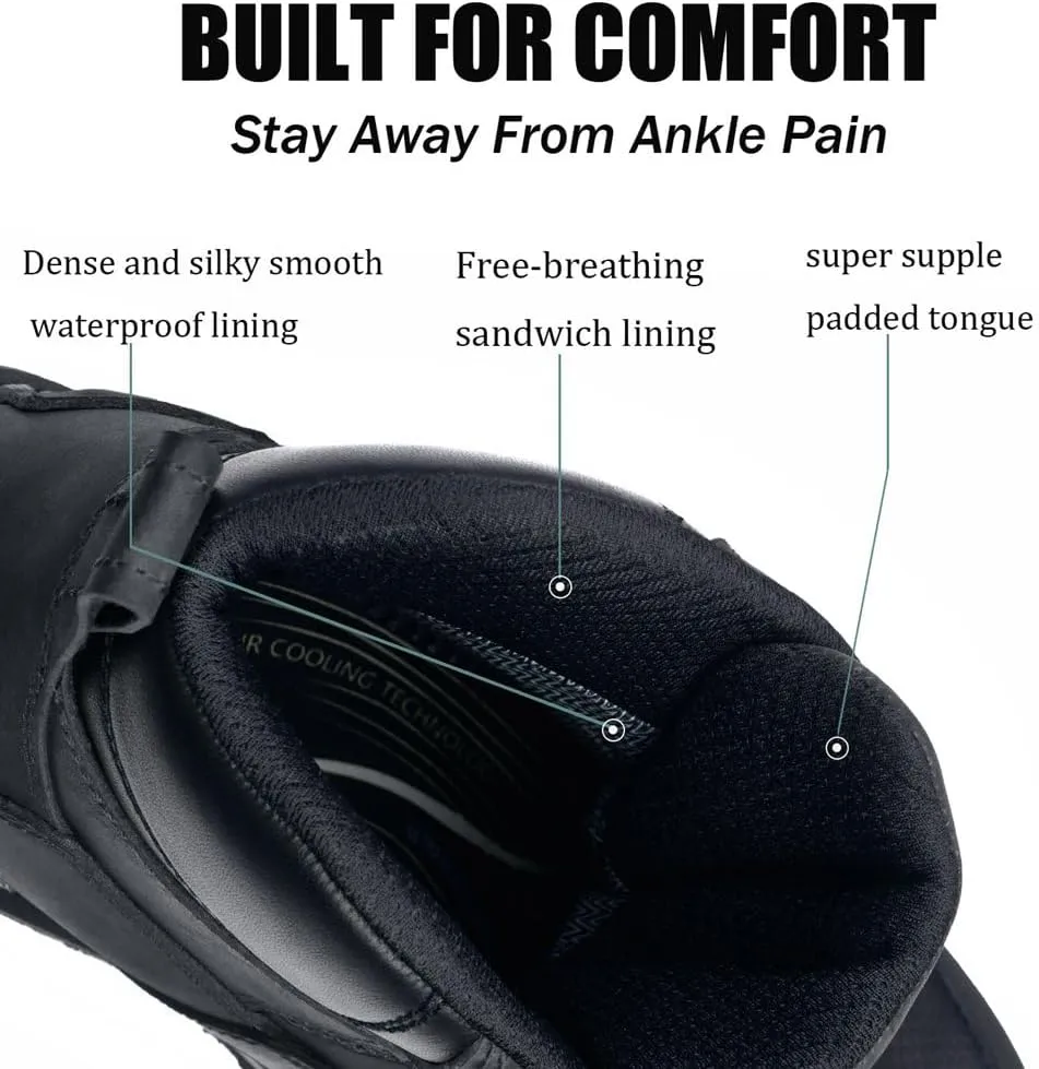 SUREWAY Soft Toe Heavy Duty Waterproof Work Boot, Men’s 6" Goodyear Welt Oil/Slip Resistant Dual-Density Comfortable Outsole Leather Construction Industrial Safety Lace Up Work Boots - Brown
