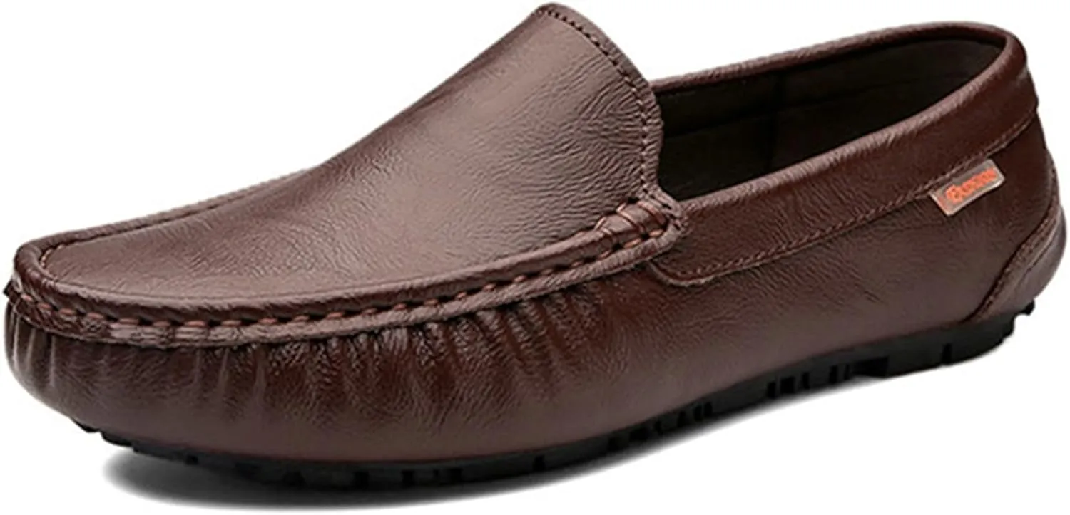 SywzX&xfybz Men's Casual Leather Shoes Lightweight Soft Soled Driving Shoes Loafers