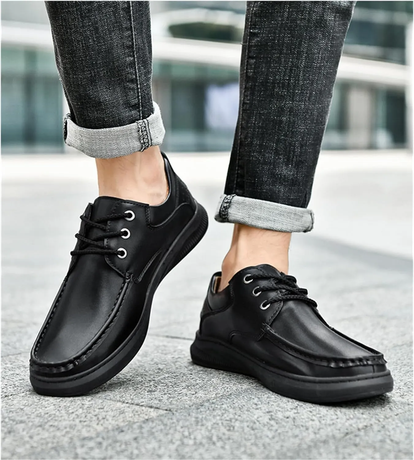 SywzX&xfybz Men's Loafers Casual Leather shoes Soft Penny Loafers for Men Lightweight Driving Boat Shoes