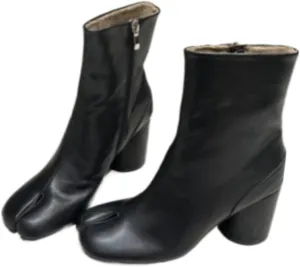 Tabi Boots Women Ankle Boots Low Heel Block Heels Booties - Low Top Split Toe Shoes Cute Casual Retro Trendy Comfortable Walking Lightweight Preppy Female Solid All-Match for Daily Wear Beach Travel