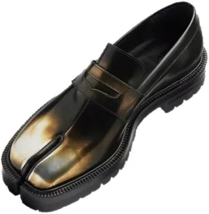 Tabi Shoes Loafers Split Toe Cute Slip On Chunky Platform Neutral - Retro Trendy Kawaii Casual Comfortable Walking Lightweight Female Solid All-Match for Daily Wear Standing All Day Business Office