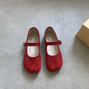 Tabi Shoes Women Mary Janes Ballet Flat - Low Top Split Toe Orthopedic Cute Casual Comfortable Walking Lightweight Female Solid All-Match for Daily Wear Beach Travel Athleisure Standing All Day