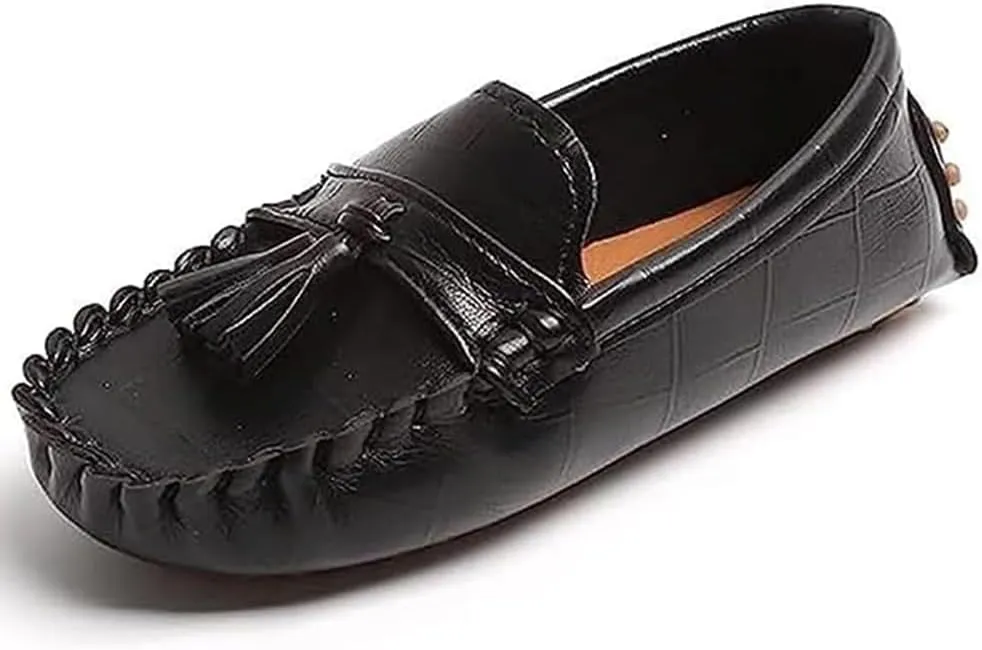 TangDao Girls Boys Loafers Toddler Leather Shoes Non Slip