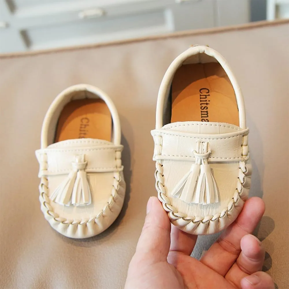 TangDao Girls Boys Loafers Toddler Leather Shoes Non Slip