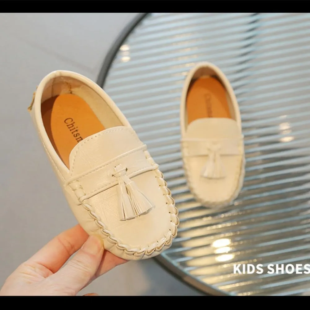 TangDao Girls Boys Loafers Toddler Leather Shoes Non Slip