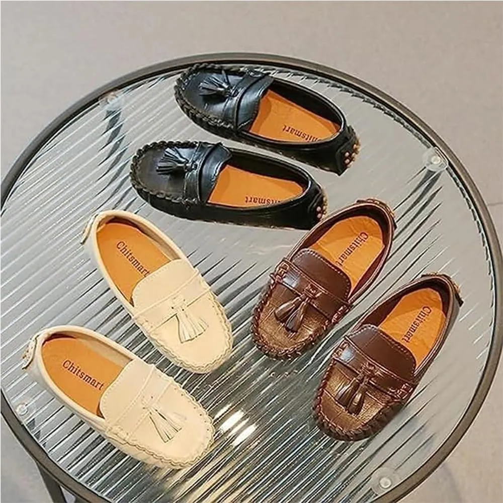 TangDao Girls Boys Loafers Toddler Leather Shoes Non Slip
