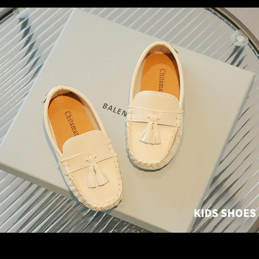 TangDao Girls Boys Loafers Toddler Leather Shoes Non Slip