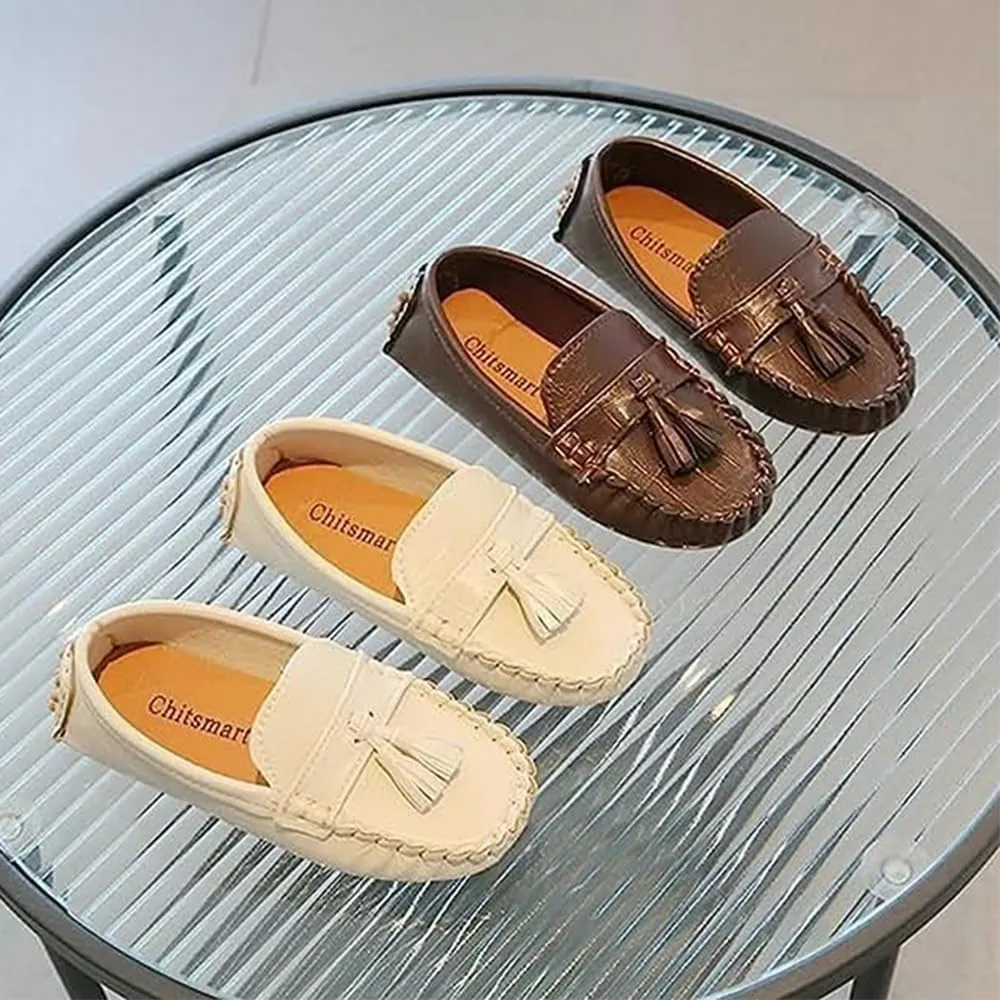 TangDao Girls Boys Loafers Toddler Leather Shoes Non Slip
