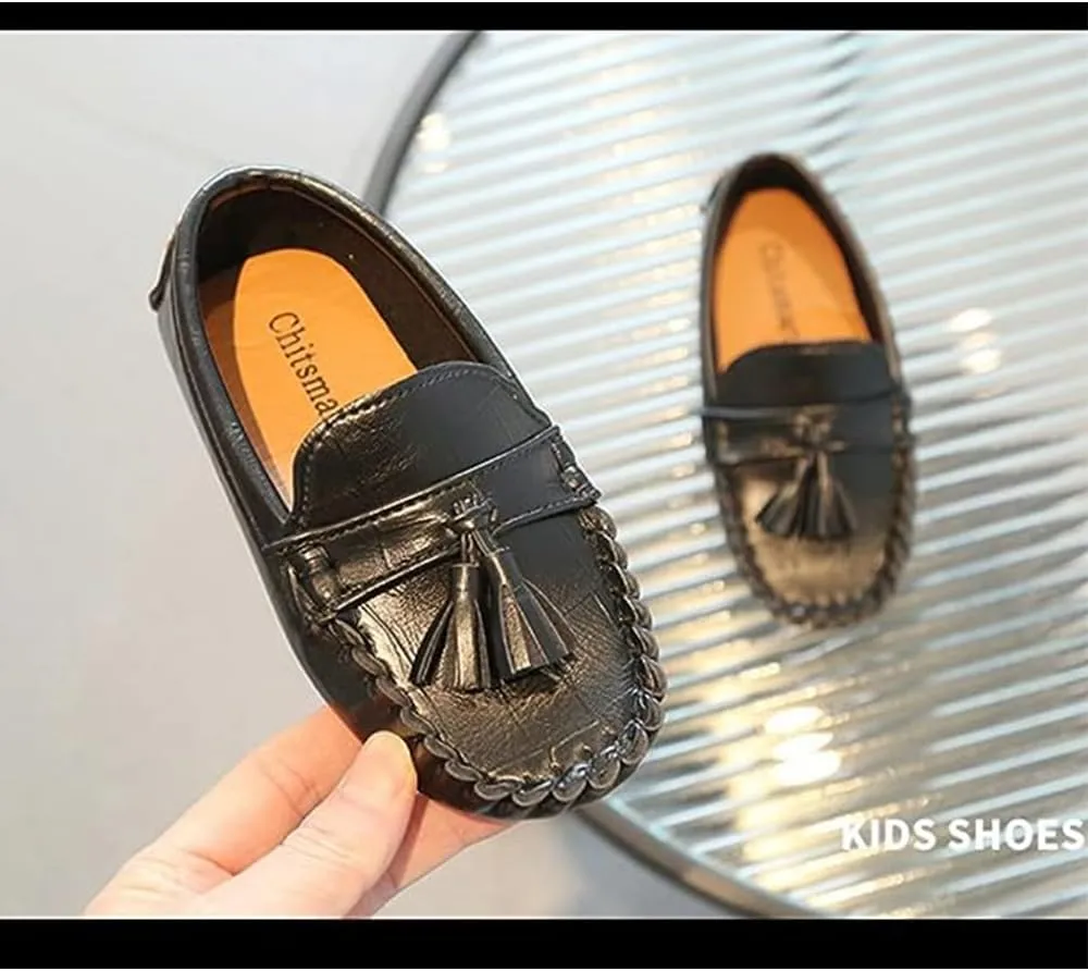 TangDao Girls Boys Loafers Toddler Leather Shoes Non Slip