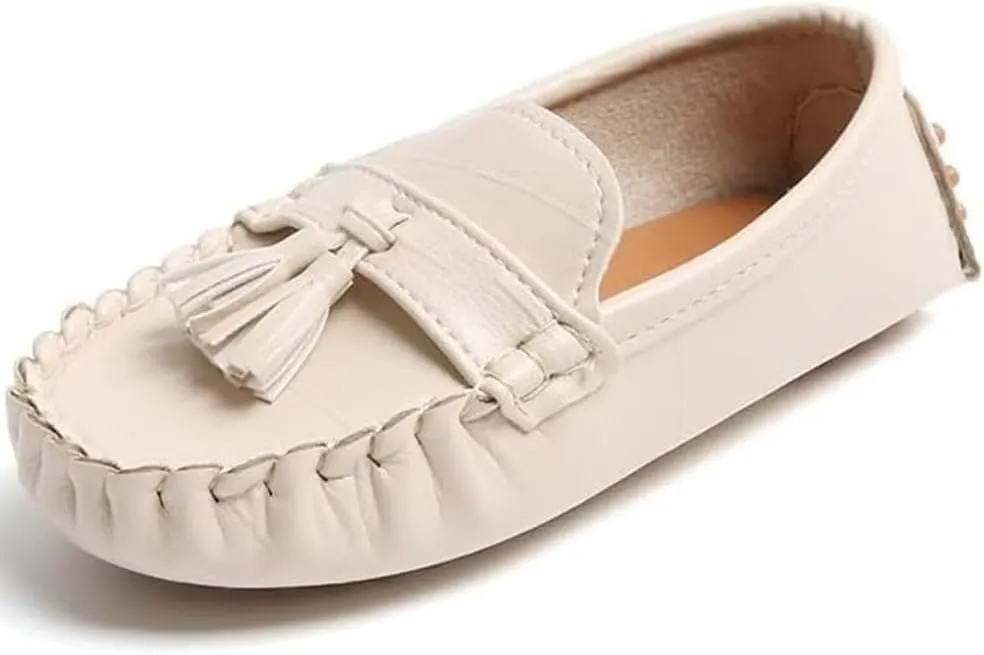 TangDao Girls Boys Loafers Toddler Leather Shoes Non Slip