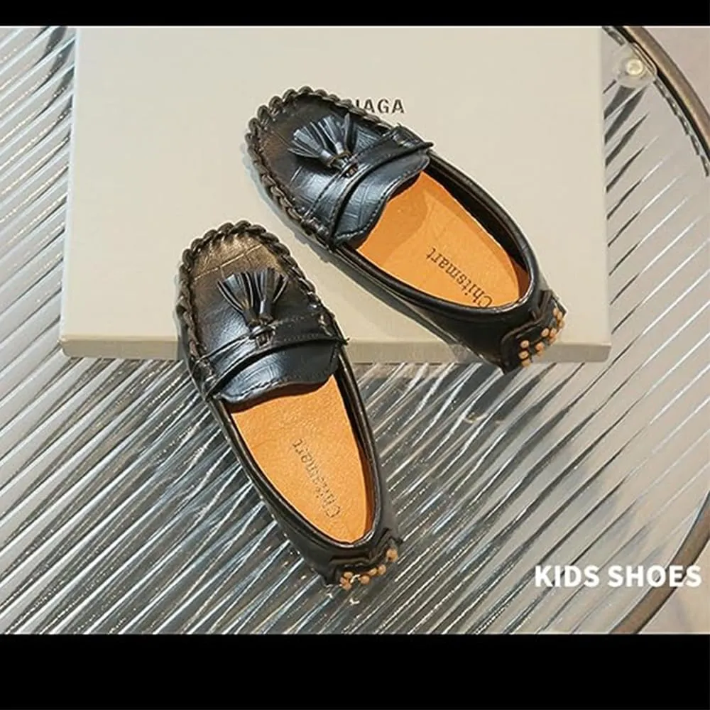 TangDao Girls Boys Loafers Toddler Leather Shoes Non Slip