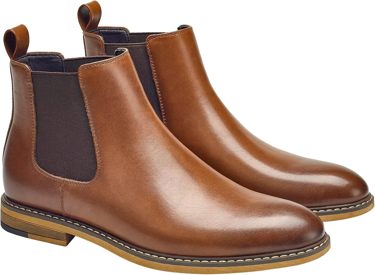 Temeshu Men's Chelsea Boots Casual Dress Boots Ankle Slip On Boots for Men MS25