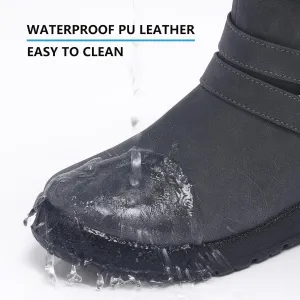 TEMOFON Women Winter Boots Waterproof: Fur Lined Ankle Booties, Wide Width Snow Boots, Warm Comfy, Walking Soft Winter Shoes Size 5-11