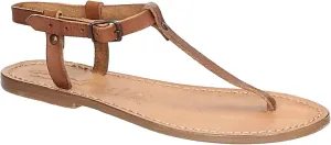 Thong Sandals in Dark Brown Leather Handmade in Italy