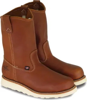 Thorogood American Heritage 11” Soft Toe Wellington Boots for Men Made from Premium Leather Featuring Slip-Resistant Wedge Outsole and Comfort Insole; EH Rated