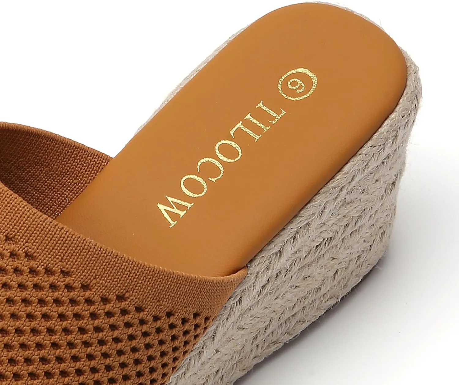 Tilocow Knit Espadrilles Wedges for Women Comfortable Slip On Platform Wedge Sandals Summer Beach Dress Heels Shoes