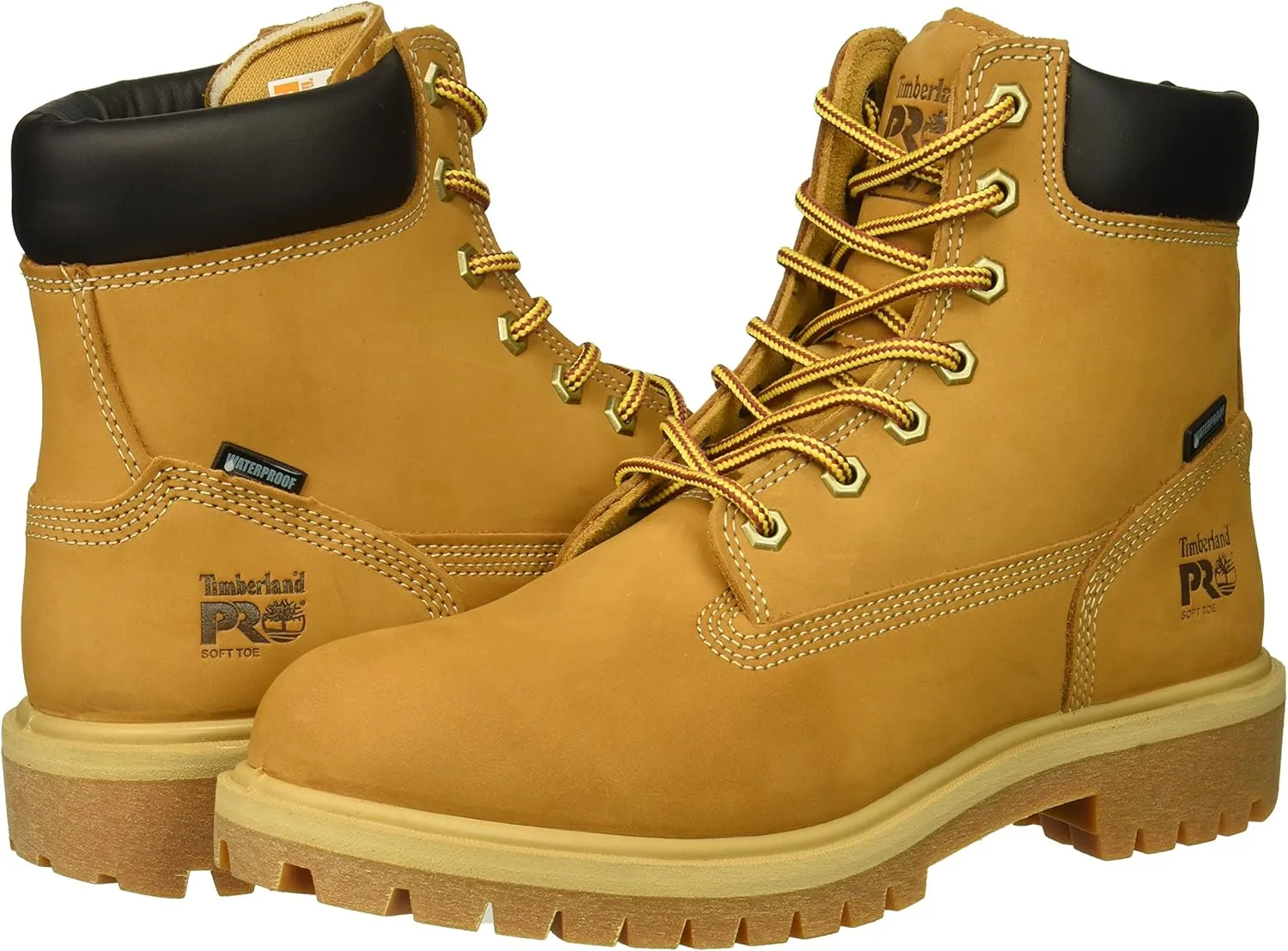 Timberland PRO Men's Direct Attach 6 Inch Soft Toe Insulated Waterproof Work Boot, Marigold