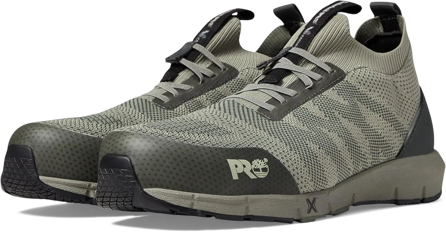 Timberland PRO® Radius Knit Composite Safety Toe Work Shoes – Rubber Outsoles – Moisture Absorbent - Breathable Olive Green/Black 15 D - Medium