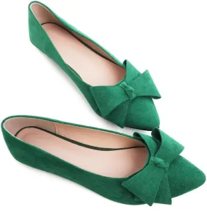 TN TANGNEST Women Classical Bowknot Flats Comfort Slip-on Pointed Toe Dress Shoes Walking Flats