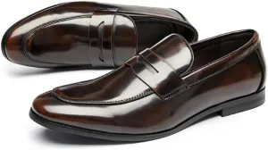 TNXZ Men's Premium Genuine Leather Casual Slip on Loafers Breathable Driving Shoes Fashion Loafer