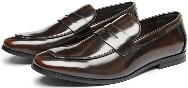 TNXZ Men's Premium Genuine Leather Casual Slip on Loafers Breathable Driving Shoes Fashion Loafer