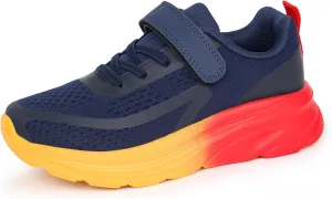 Tobfis Boys Girls Kids Arch Support Tennis Athletic Running Shoes Breathable Lightweight Strap Casual School Walking Sneakers(Toddler/Little Kid/Big Kid)