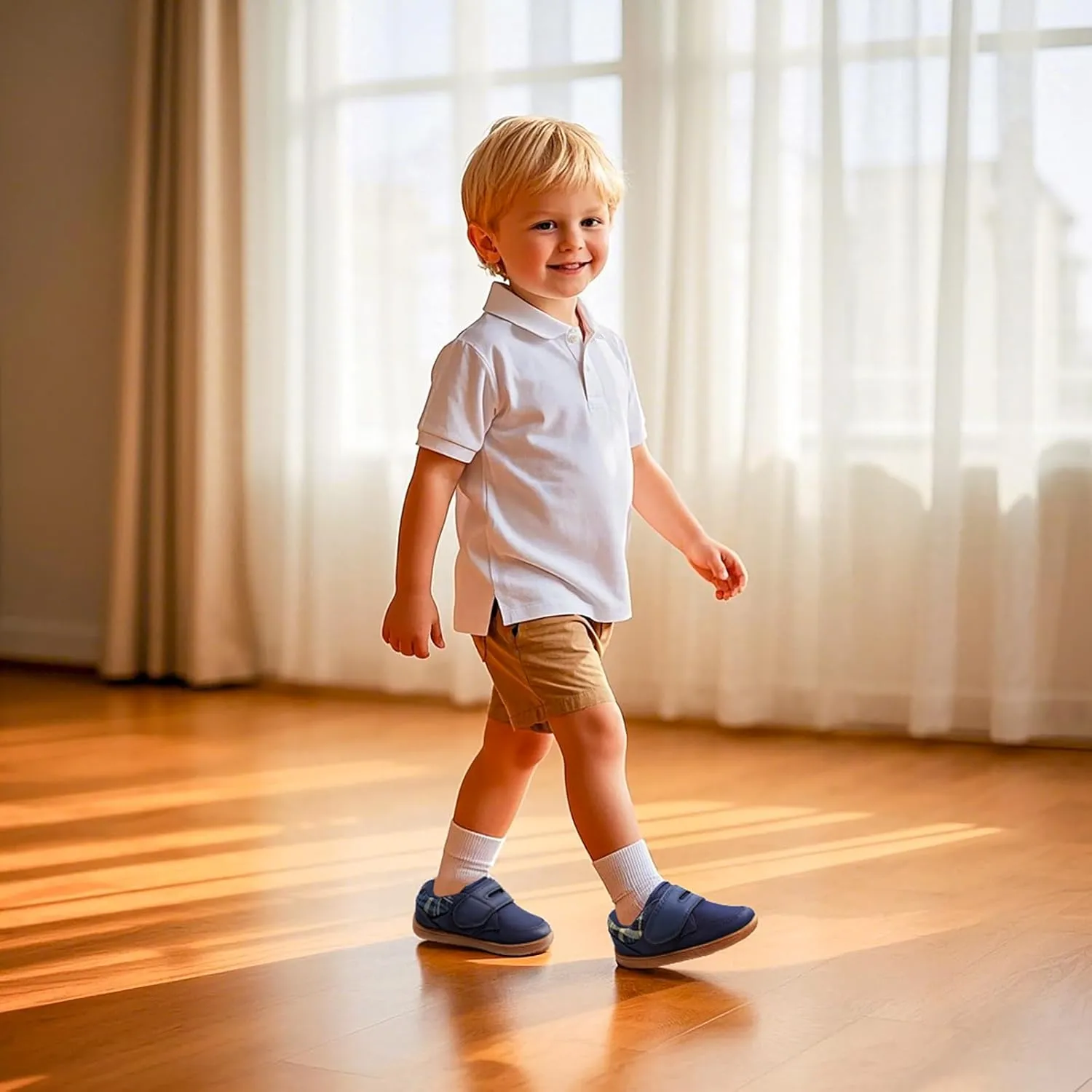 Toddler Barefoot Shoes Wide Toe Box Shoe Boys Girls Kids Walking Sneakers Non-Slip Lightweight Comfortable First Walking Tennis Outdoor Activities