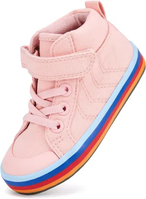 Toddler Boys Girls Walking Shoes High Top Tennis Canvas Sneakers(Infant/Toddler)