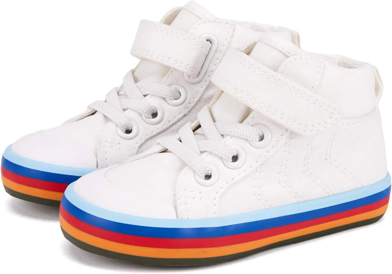 Toddler Boys Girls Walking Shoes High Top Tennis Canvas Sneakers(Infant/Toddler)