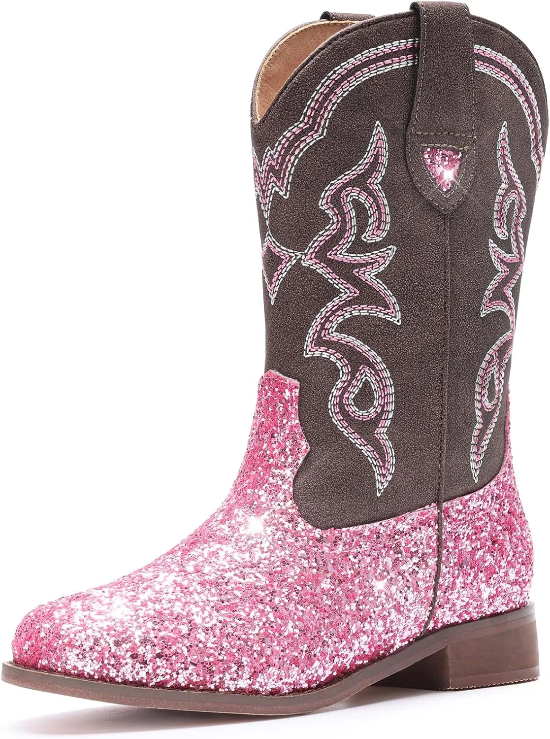 Toddler Girls Cowboy Boots - Cowgirl Western Boot for Kids Mid Calf Riding Shoes Little Kid/Big Kid