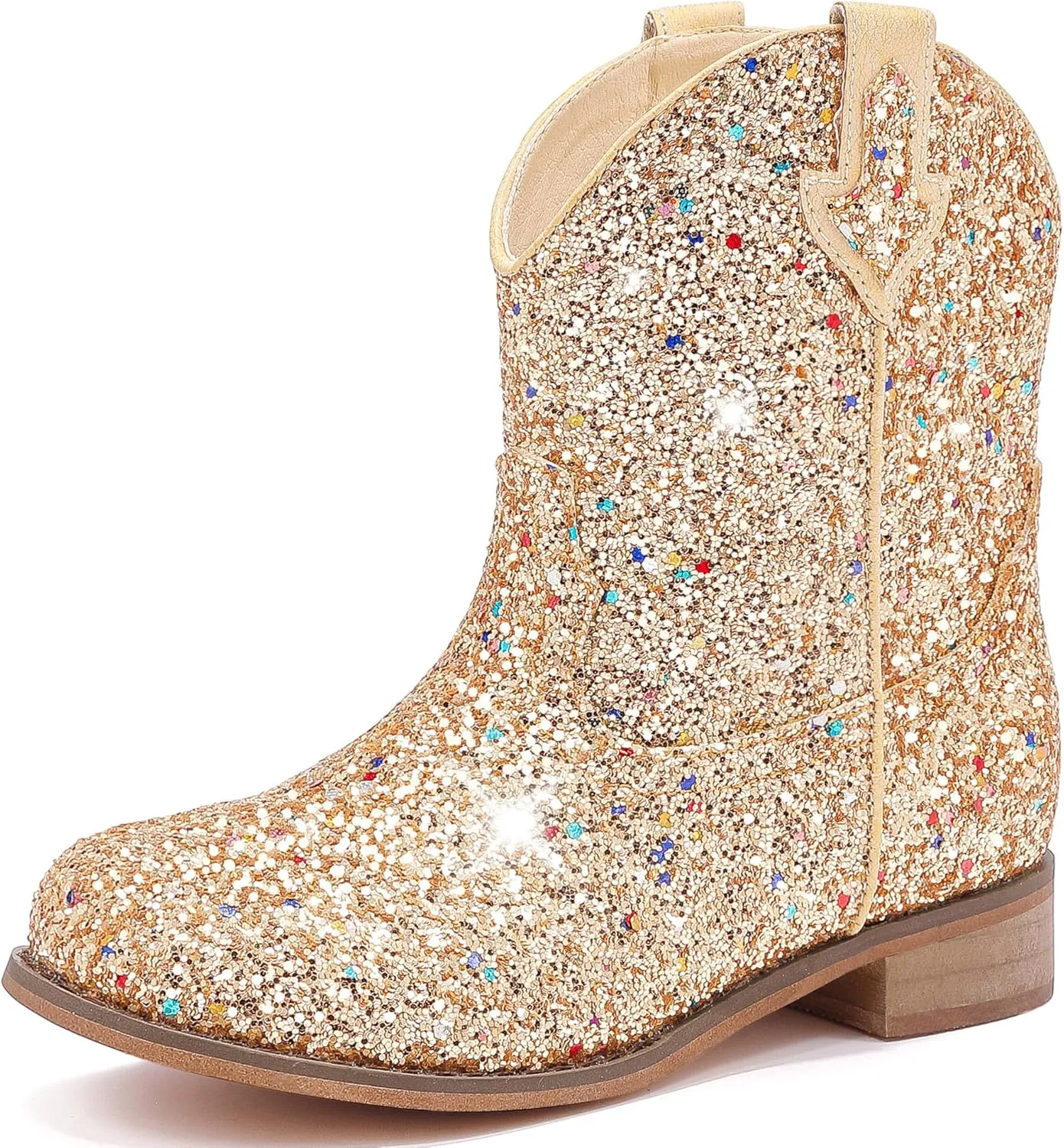 Toddler Girls Cowgirl Boots Western Glitter Cowboy Boot Ankle Boots Little Kids Big Kid Horse Riding Shoes Party Birthday Dress Up