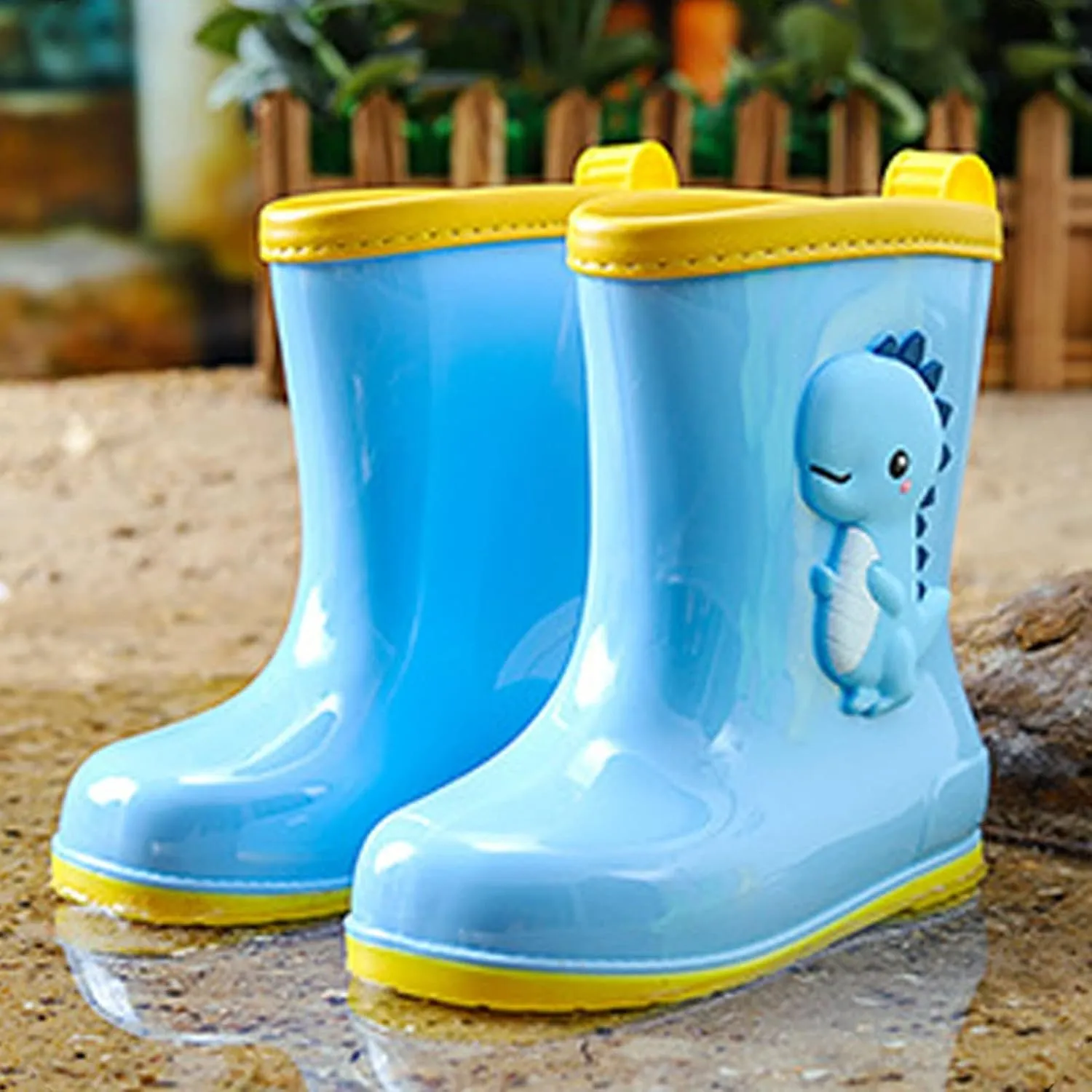 Toddler Kids Children Rain Boots Boys Girls Baby Cartoo𝐧 Animals Waterproo𝐟 Shoes Non Slip Rubber Toddler Snow Boot