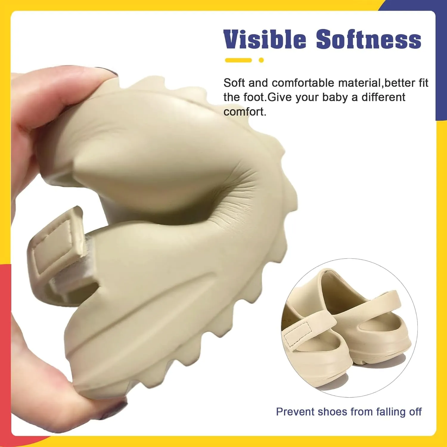 Toddler Kids Slides Sandals Summer Slip-On Sandals Shower Beach Pool Anti-slip Slippers for Girls Boys White Water Shoes