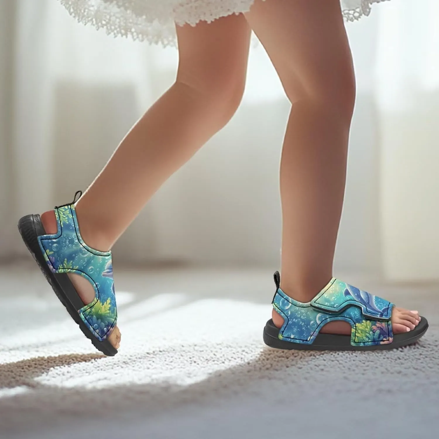 Toddler Sandals Girls Pool Slides Lightweight Summer Slippers for Kids