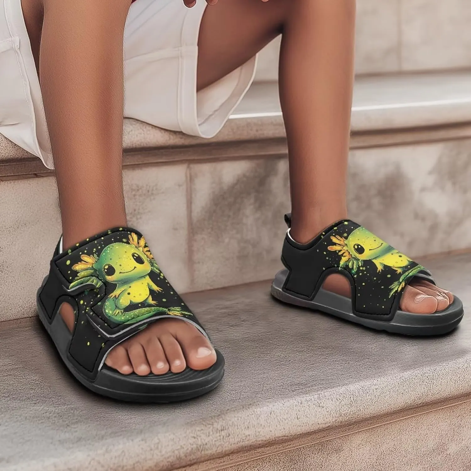 Toddler Sandals Girls Pool Slides Lightweight Summer Slippers for Kids